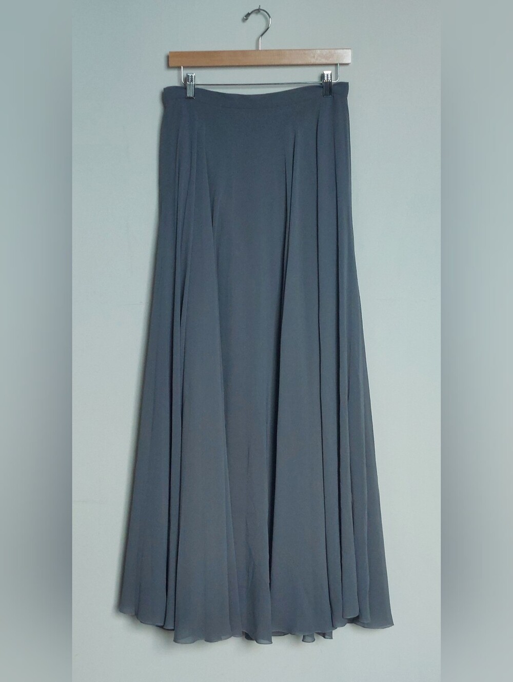 Jenny Yoo Collection Classic Flowing Women's Maxi Skirt - Slate Gray